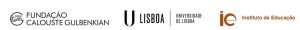 logotipo Fundação Caloust Gulbenkian e Instituto de Educação da Universidade de Lisboa