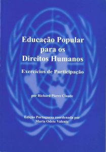 Capa do livro "Educação Popular para os Direitos Humanos: 24 Exercícios de Participação".