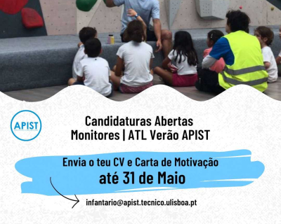 Candidaturas a monitores para o ATL de Verão
