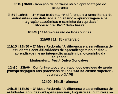 Divulgação do Encontro “Mais Inclusão”